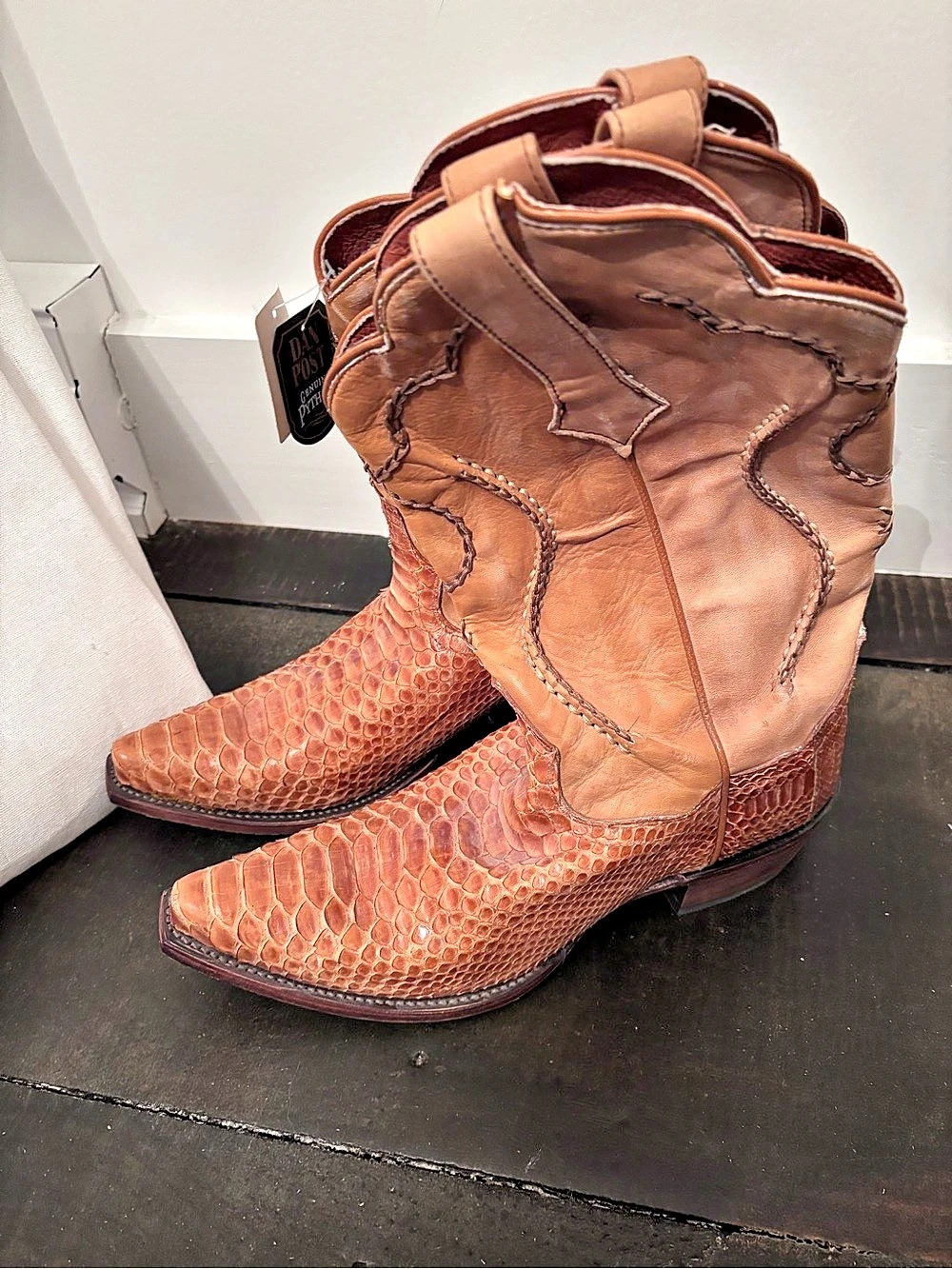 Dan Post Sturgis Python Western Boot Brown US 9.5